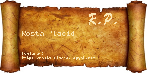 Rosta Placid névjegykártya